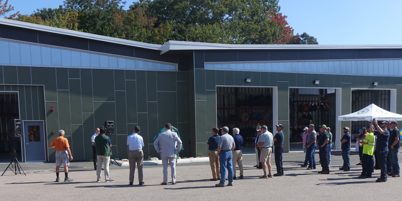 Dedication Ceremony Mansfield Electric's new equipment storage facility