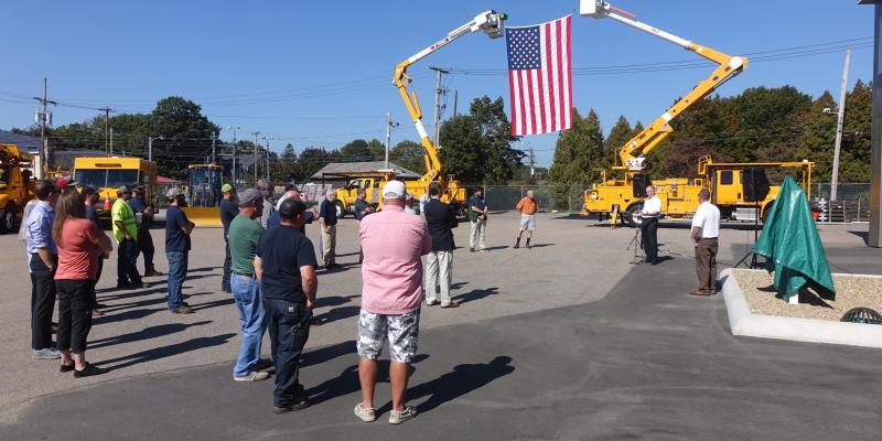 Dedication Ceremony Mansfield Electric's new equipment storage facility