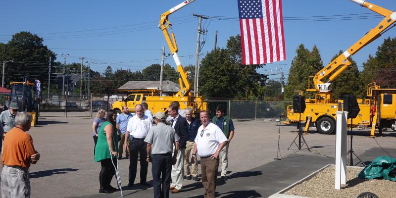 Dedication Ceremony Mansfield Electric's new equipment storage facility